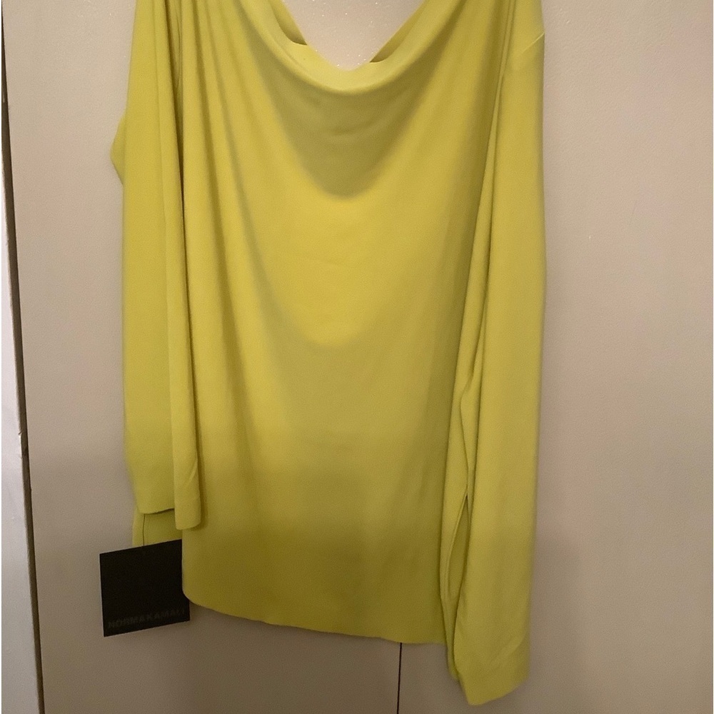 Norma Kamali Long Sleeve Drop Shoulder Top - Picture 5 of 13